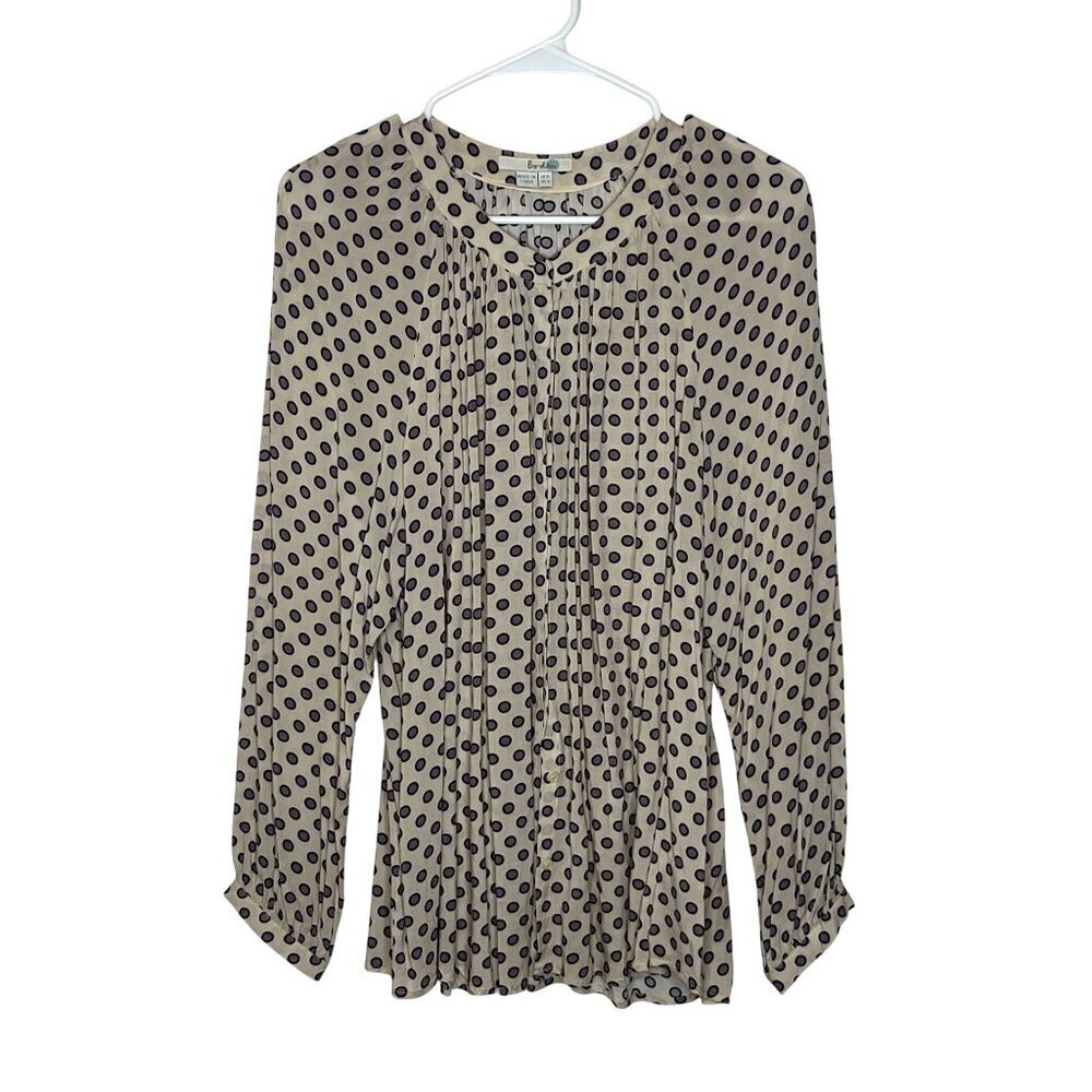 BODEN Polka Dot Long Sleeve Blouse Womens Size 14